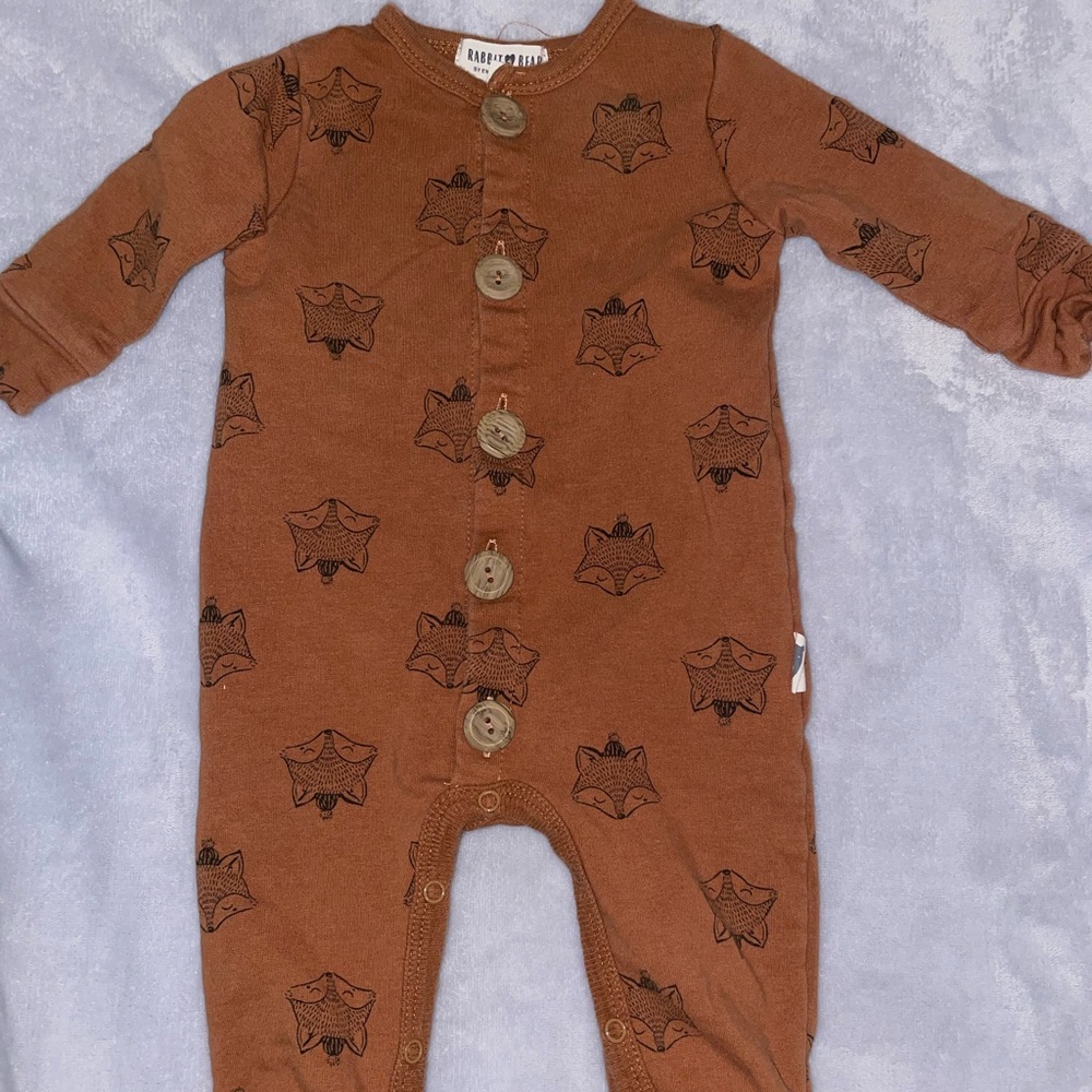 Long sleeve button onesie
